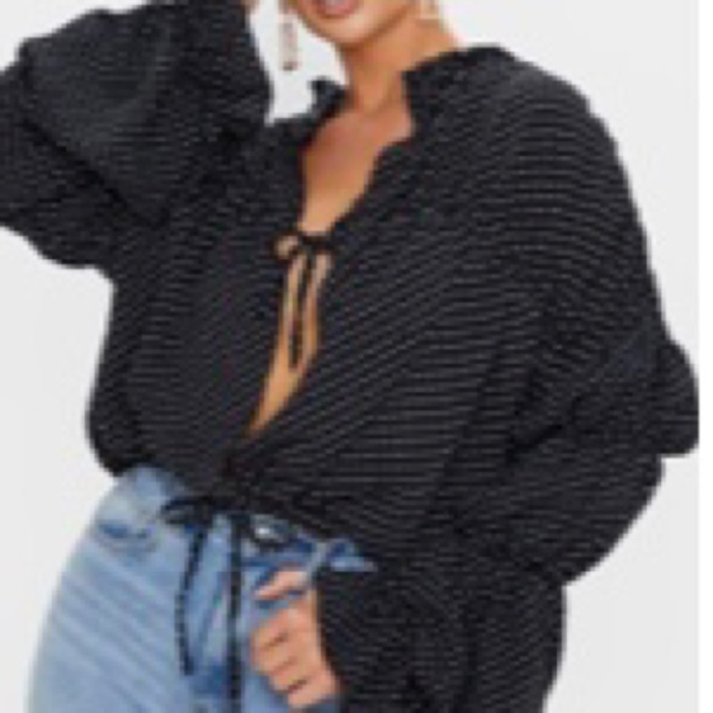 Black polka Dot blouse
